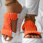 Braided Cutout Round Toe Casual Slippers