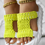 Braided Hollow Out Slippers Summer Sandals