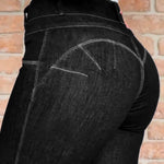 Front Button Zipper Fly High Waist Butt Lifting Skinny Denim Jeans Casual Pants