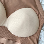 ChicMe Built-in Bra Ribbed Round Neck Tank Top