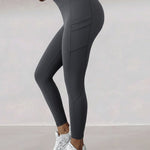 Winter Warm High Waisted Workout Athletic Leggings Tummy Control Butt Lifting Ultra Soft Thermal Lined Yoga Pants Women's Sportswear with Stacked Slit Pockets On Side