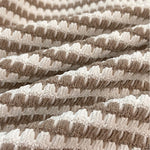Women's Striped Knit Coat Contrast Binding Button Down Cardigan Round Neck Crop Blazer Coat with Pockets