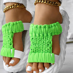 Braided Cutout Round Toe Casual Slippers