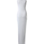 Spaghetti Strap U-Neck Casual Maxi Dress Slim Fit Cami Vacation Dress