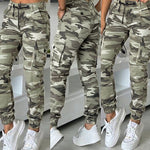 Women's Camouflage High Waisted Cargo Pants Casual Drawstring Utility Joggers for Casual Streetwear & Outdoor