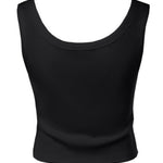 Scoop Neck Sleeveless Ribbed Tank Top Cami Tee Shirts