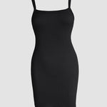 Bandeau Spaghetti Strap Sleevless Mini Dress Casual Slim Fit Bodycon Dress
