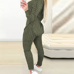 2 Pieces Outfit Drop Shoulder Lace Cuffs Asymmetrical Hem Drawstring Hoodie Top and Elastic Waist Slim Fit Pants Set Casual Brushed Ribbed Set