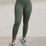 Winter Warm High Waisted Workout Athletic Leggings Tummy Control Butt Lifting Ultra Soft Thermal Lined Yoga Pants Women's Sportswear with Stacked Slit Pockets On Side