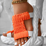 Braided Cutout Round Toe Casual Slippers