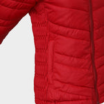 Zipper Pocket Design Shirred Fuzzy Trim Fleece Lined Hooded Puffer Jacket