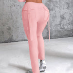Drawstring Slit Pocket Design Sweatpants
