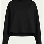 Women's 2 Piece Sweatsuit Set Mock Neck Zip Sweatshirt and High Waisted Straight Leg Sweatpants Casual Loungewear