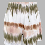 2 Pieces Outfit Graphic Pattern Short Sleeve Top and Casual Tie Dye Print Pants Set