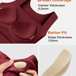 U-Neck Sleeveless Tank Seamless Skinny Layering Top with Built-In Bra