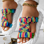 Braided Cutout Round Toe Casual Slippers