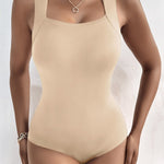 Chicme Contourx U Neck Shapewear Built In Bra Sleeveless High Strechy Slim Fit Tank Bodysuits