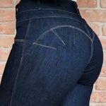 Front Button Zipper Fly High Waist Butt Lifting Skinny Denim Jeans Casual Pants