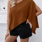 Women's Off Shoulder Convertible Crop Top Casual Multi Wear Slit Blouse with Bandeau