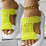 Braided Hollow Out Slippers Summer Sandals