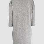 Stand Collar Drawstring Three Quarters Sleeve Casual Sweatshirt Dress