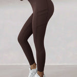Winter Warm High Waisted Workout Athletic Leggings Tummy Control Butt Lifting Ultra Soft Thermal Lined Yoga Pants Women's Sportswear with Stacked Slit Pockets On Side