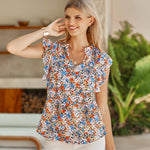 Shirts Short Sleeve Loose T Shirt Blouses - Nadorine (Us Only)
