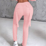 Drawstring Slit Pocket Design Sweatpants