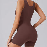 Seamless Square Neck Sleeveless Tank Top Tummy Control Bodysuit Romper