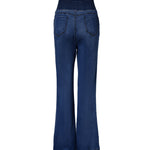 ChicMe CurveEase Back Shirred Button Front High Waist Jeans Skinny Flared Denim Jeggings