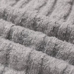 2 Piece Crewneck Long Sleeve Cable Knit Crop Sweater High Waist Shorts Tracksuits Outfits