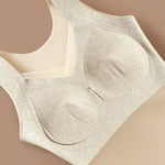 Sheer Mesh Spliced V Neck Sleeveless Built In Bra Tank Casual Warm Fleece Lined Slim Fit Top