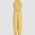 2 Pieces Outfits Sleeveless High Neck Cargo Pockets Design Top And Casual Cuffed Long Pants Set