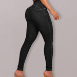 Front Button Zipper Fly High Waist Butt Lifting Skinny Denim Jeans Casual Pants