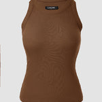 ChicMe Built-in Bra Ribbed Round Neck Tank Top