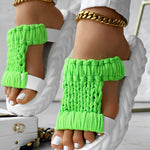 Braided Cutout Round Toe Casual Slippers