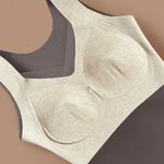 Sheer Mesh Spliced V Neck Sleeveless Built In Bra Tank Casual Warm Fleece Lined Slim Fit Top