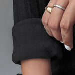 Polo V-Neck Long Sleeve Fleece Lined Bodycon Dress Slit Button Decor Ribbed Mini Dress