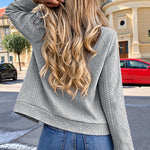 Women's Vintage Textured Argyle Lapel Double-Breasted Crop Jacket