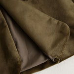 Solid Color Lapel Ruffled Single-breasted Velvet Blazer