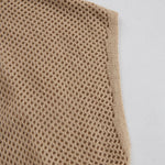 Retro Khaki Short-sleeved Knit Top