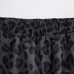 Leopard Print Chiffon Short-sleeved Top And Trousers Set