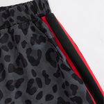 Leopard Print Chiffon Short-sleeved Top And Trousers Set