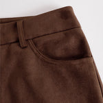 Western-style Floral Embroidered Pocket Flared Pants