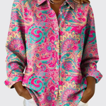 Katarina™ | Paisley Print Button-Up Blouse