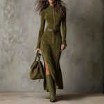 Aniyah | Alessia Long Suede Dress