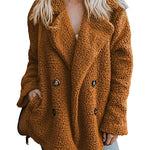 Faux Fur Coat Fuzzy Cardigan Warm Fleece Jacket - Nadorine (Us Only)