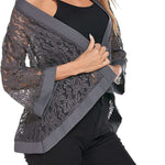 Nadorine Women's 3/4 Sleeve Sheer Cardigan