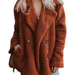 Faux Fur Coat Fuzzy Cardigan Warm Fleece Jacket - Nadorine (Us Only)