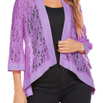 Nadorine Women's 3/4 Sleeve Sheer Cardigan